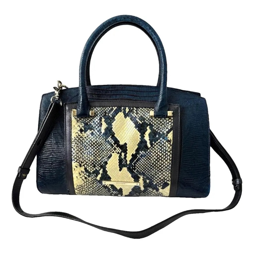 Brahmin Rare Greta Lizard & Python/Snakeskin Opal… - image 2